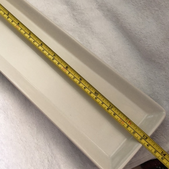 Ceramic plate on bronze metal stand. 3 square bowls. Beautiful harvest colors. - Picture 12 of 16